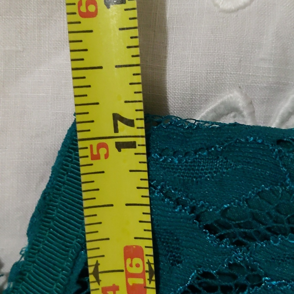 Monique L'Huillier| Green Lace Dress over Strapless Bustier Slip Back Zippered - Picture 10 of 16
